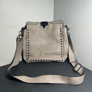 Stylish Beige Studded Women's Bag